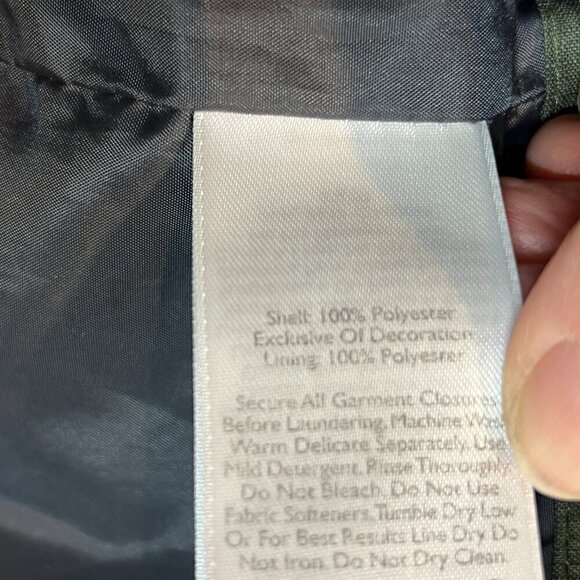 Eddie Bauer Jacket Green Full Zip Hood Small - Picture 9 of 10